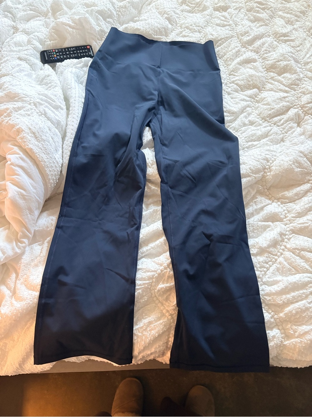 Aritzia Navy Blue Flare Leggings